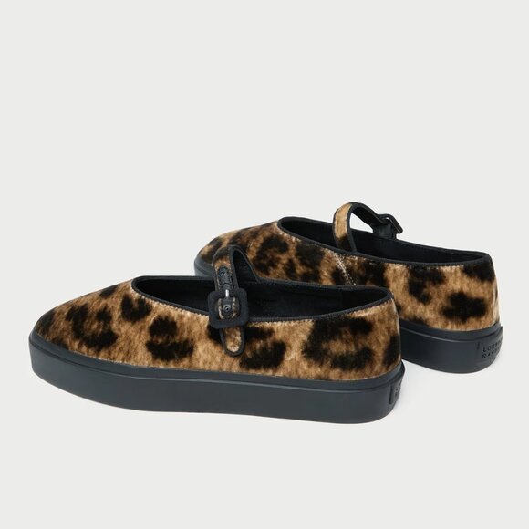 LOEFFLER RANDALL COOPER LEOPARD VELVET MARY JANE SNEAKER - Picture 1 of 1